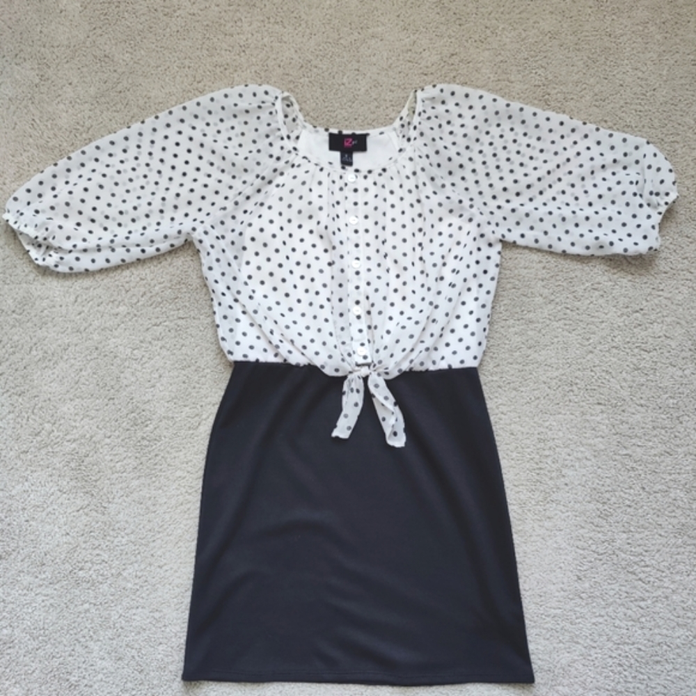 Black And White Polka Dot Slip Dress